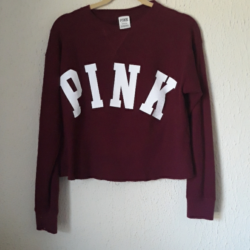PINK VICTORIA SECRET CROP TOp  WOMENS  SZ S